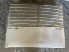 Calvin Klein Modern Cotton Blend Lennox Gray King Duvet Cover. Brand New 