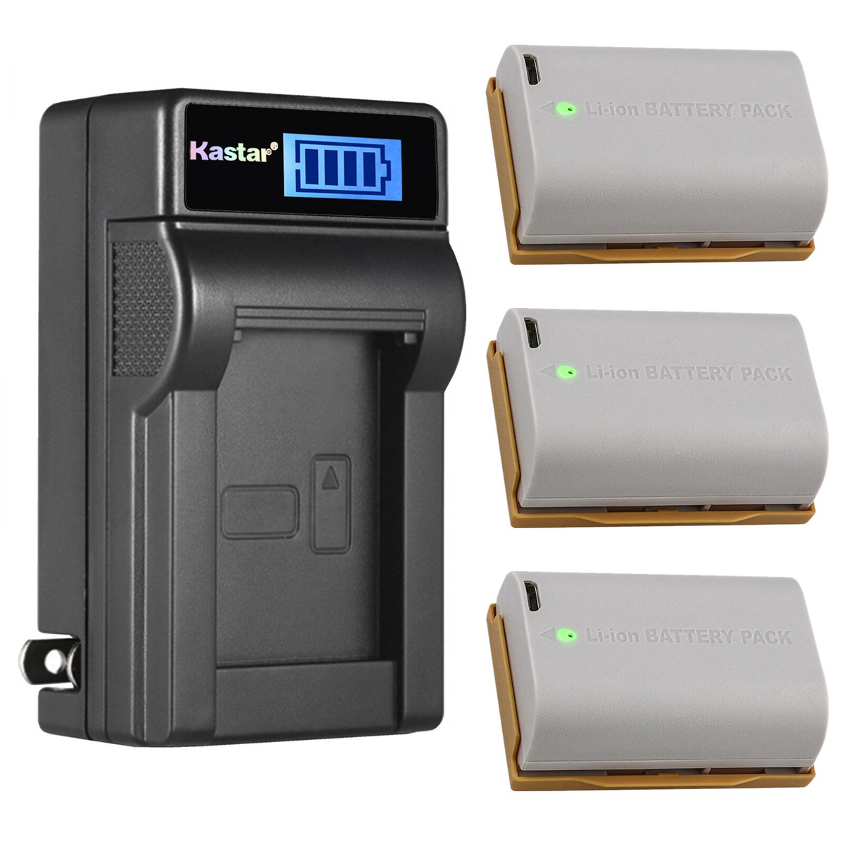 Kastar AC Wall Charger Kit For Canon LP-E6 / LP-E6N Batteries – Fits EOS 5D Mark II, Mark III