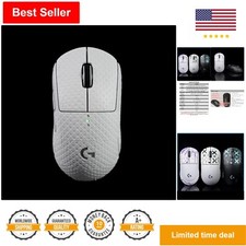 Sweat Absorbing Mouse Grip Tape - Non Slip  Lightweight - White Full 0.3mm