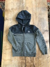 Hurley Boys Size 4 Dri Fit Solar Colorblock Full-Zip Hoodie Olive/Gray