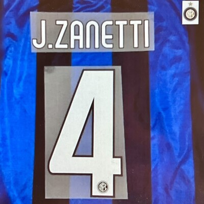 Inter Milan J. ZANETTI #4 football Name print and number 2009/11