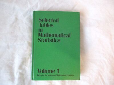 Selected Tables in Mathematical Statistics Vol 1. H.L.Harter
