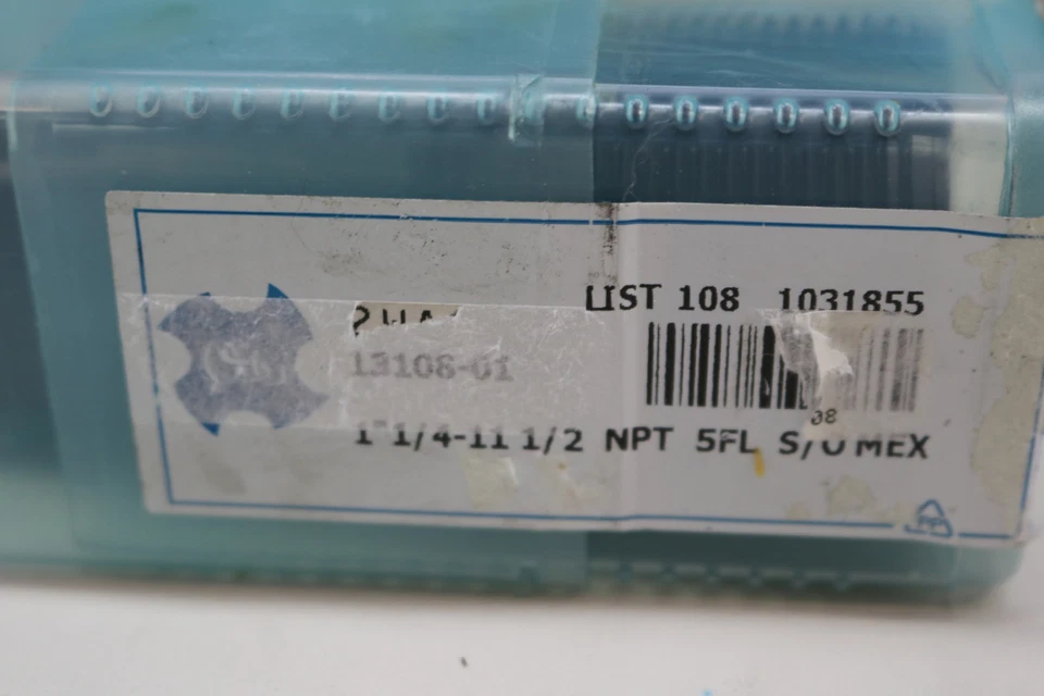 OSG 1310801 1-1/4" 11-1/2" NPT Thread 5 Flute 1 to 3-1/2" Chamfer Stand Pipe Tap - Image 2 of 3