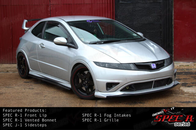 Honda Civic Fn2 06 11 Type R Aerokit Spec R 1 Grill Grille Black For Sale Online Ebay