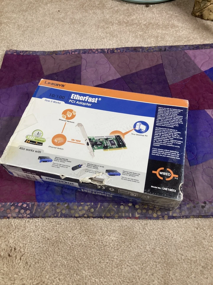 10/100 ETHERFAST PCI ADAPTER MODEL NO: LNE 100TX CISCO SYSTEMS INTERNET ACCESS - Image 2 of 3