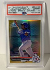 2017 BOWMAN CHROME DRAFT VLADIMIR GUERRERO GOLD 46/50 PSA 10 BCD-150 READ