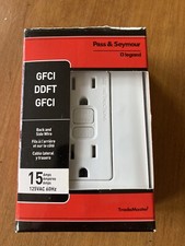 PASS & SEYMOUR LeGrand 1595-WCC10 GFCI RÉCEPTACLE BLANC avec FACEPLATE