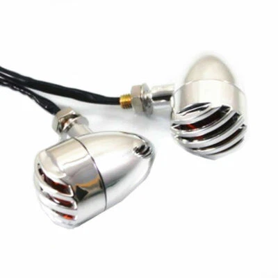 12v Moto Bullet Ambre Clignotants Indicateurs Lampe Pour Honda Yamaha Kawasaki - Photo 1/4