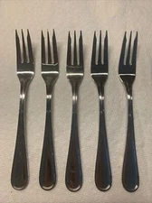 RETRONEU 'UNITY' 18/8 STAINLESS FLATWARE KOREA COCKTAIL FORK LOT 5 Pcs RARE!