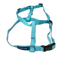 Top Paw Adjustable Dog Harness Aquamarine Nylon Strap With Quick-Release Buckles