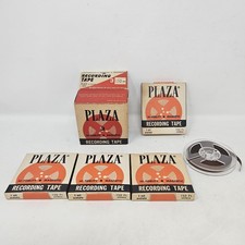Vintage Plaza Hi-Fidelity Magnetic Recording Tape Lot of 4 150ft - Used