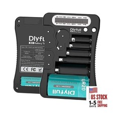 Battery Tester, LCD Display Universal Battery Checker for AA AAA C D 9V