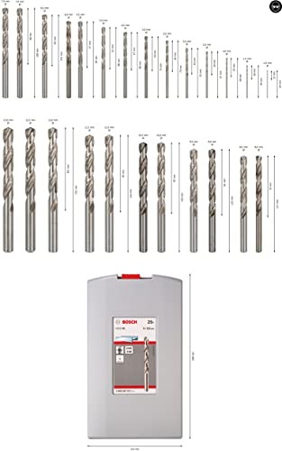 Punte Metallo Bosch HSS-G 1-13 mm | 25 Pezzi Professionali ProBox - 4