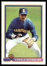 Harold Reynolds 1991 Bowman #252 Mariners MLB READ FREE SHIPPING AutographDen