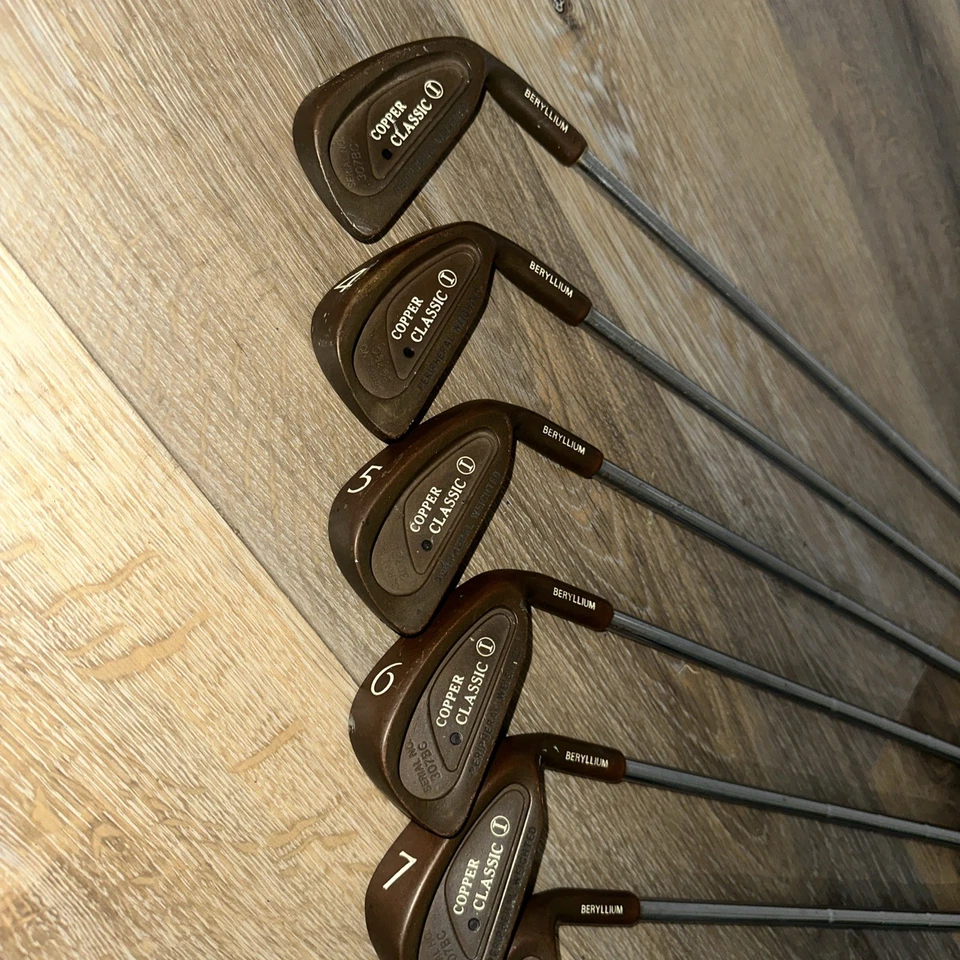 Copper Classic Beryllium Golf Clubs 3-9/SW/PW True Temper Steel Regular Flex RH - Image 4 of 4