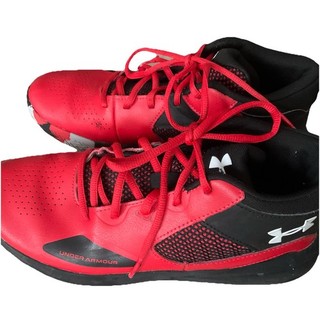 Size 6.5 Youth Under Armour Red Black Basketball Shoes 6 1/2 UA Sneakers
