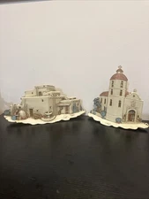 Vtg Burwood Products Southwest Mission Church & Adobe Home Wall Decor 1993 Set
