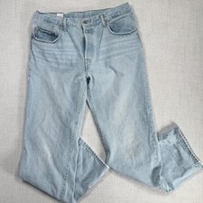 Levi s Jeans 501 Premium 90s Style Light Wash Denim Cotton Straight Leg W31xL32