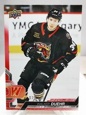 2024-25 AHL UD Exclusives Walker Duehr #77 - Flames /100