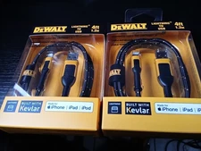 2 UNITS Dewalt USB Charging Cord For iPhone/iPad/iPad 4ft/1.2m #DXMA1311359