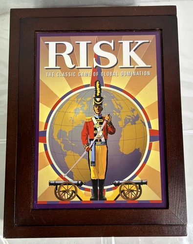 NEW Vintage Game Collection Bookshelf  RISK | Wood Wooden BOX | Parker Brothers