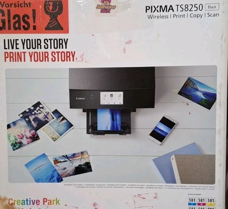 Canon TS 8250 3-in-1 Tintenstrahldrucker Duplex CD/DVD Druck Wlan Airprint Win11 - Bild 2 von 4