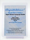DYLAN HARPER 2025-26 TOPPS CHROME ROOKIE AUTOGRAPH SPURS RC AUTO Q3562