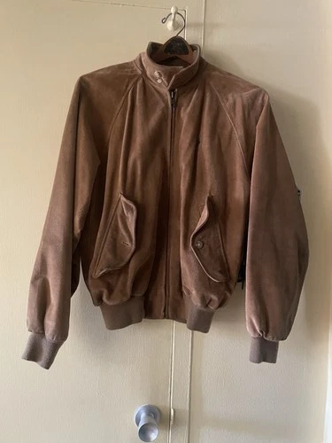 Vintage Polo Ralph Lauren Suede Bomber Jacket Mens Small Dark Camel Color As Is video thumbnail