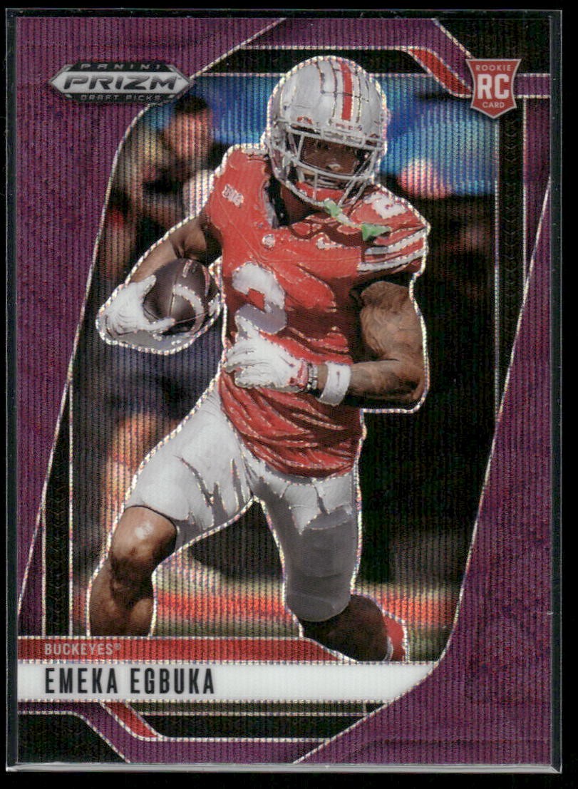 2025 Panini Prizm Draft Picks #85 Emeka Egbuka Prizms Purple Wave