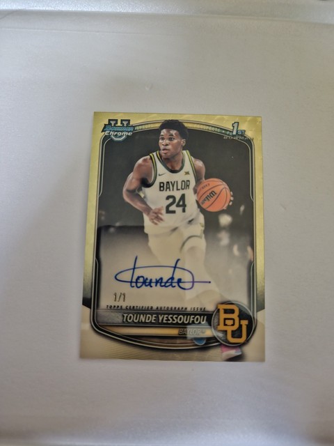 2025-26 Bowman Tounde Yessoufou Chrome Auto SuperFractor 1st Prospect #1/1