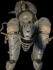 baseball catchers gear adult gray, recently cleaned,  whole set 