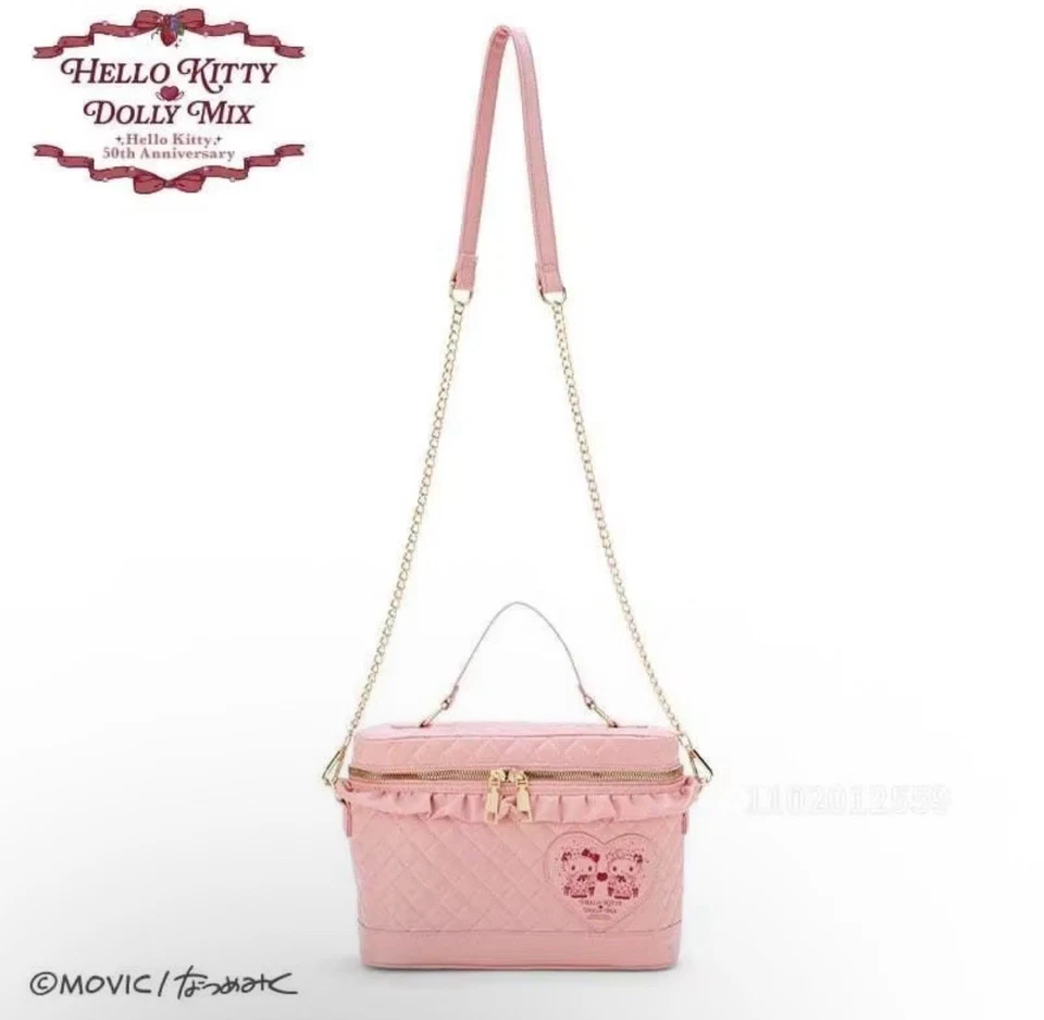 Cartera y bandolera Hello Kitty x Dolly Mix Kawaii Lolita rosa con lazo con cinta Foto 3 de 4