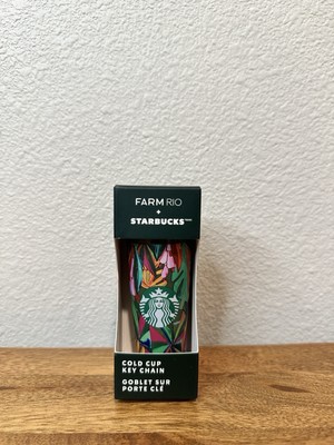 Farm Rio + Starbucks Banana Leaves Mini Cold Cup Tumbler Keychain Green Tropical
