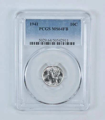 1941 Mercury Dime MS64 FB PCGS Blue Label