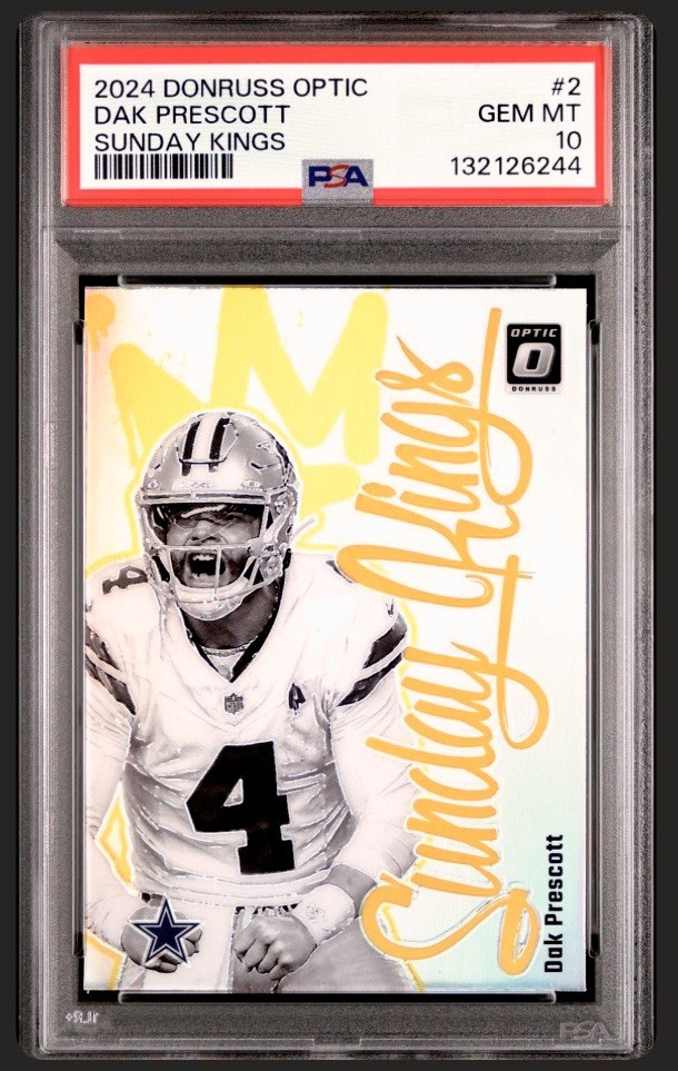 2024 Panini Donruss Optic Sunday Kings PSA 10 Dak Prescott Dallas Cowboys