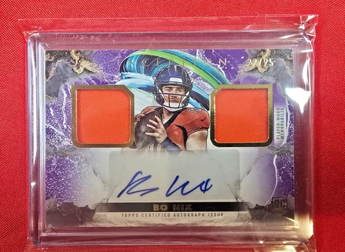 Bo Nix 2024 Topps Inception Franchise Foundation Rookie Relic Auto RPA /25