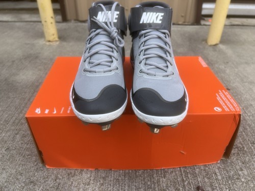RARE Neuf Alpha Huarache Elite 3 Mid LT Gris Fumé CK0745-010 Homme Taille 8 Sans Boîte - Photo 3/7