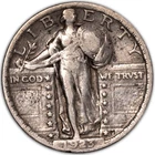 1923-P Philadelphia Standing Liberty Quarter SLQ 25c Very Fine VF+