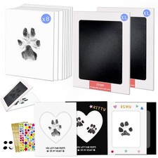 Paw Print Kit,Clean Touch/Inkless Ink Pad for Dog/Cat Pawprints,Paw Print Sta