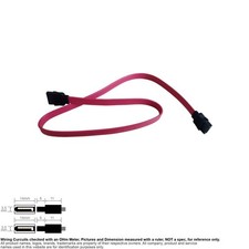 Cable SATA 7-Pin Data CD HDD SSD Drive 18" 180 Degree Straight