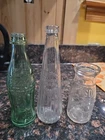 Lot Of 3 Antique/ Vtg Glass Bottles Coke, NJ, WV