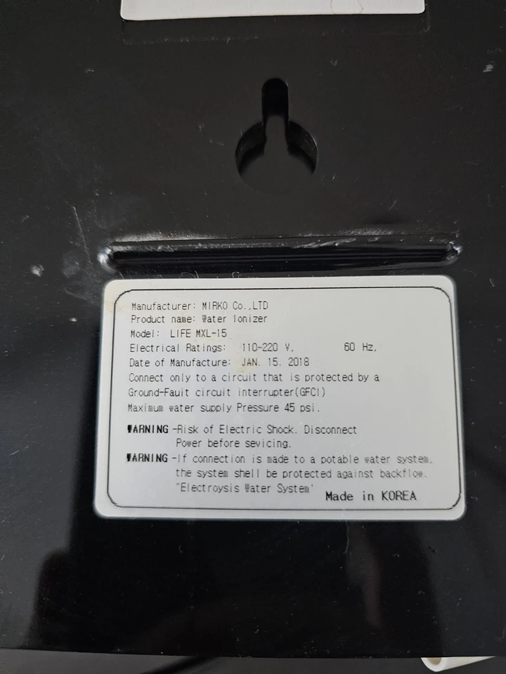 Life Ionizers MXL-15 Sistema de agua bajo encimera Agua alcalina rica en hidrógeno Foto 4 de 4