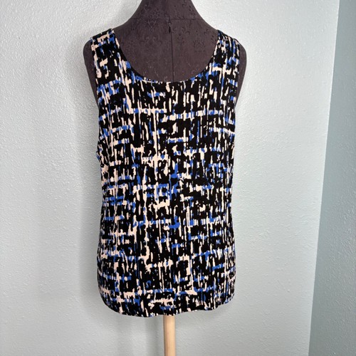 Traveler's by Chicos Bluse Shirt Tanktop Damen Gr. 3 (XL) blau schwarz Sommer - Bild 3 von 8