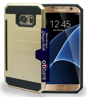 Gold Rugged Tpu Hard Case With Credit Card Slot Stand For Samsung Galaxy S7 Edge on sale Gold Rugged Tpu Hard Case With Credit Card Slot Stand For Samsung Galaxy S7 Edge on sale