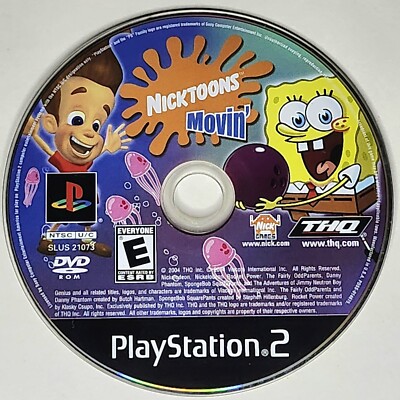 Nicktoons: Movin' (Sony PlayStation 2, 2004) Disc Only   EyeToy Required