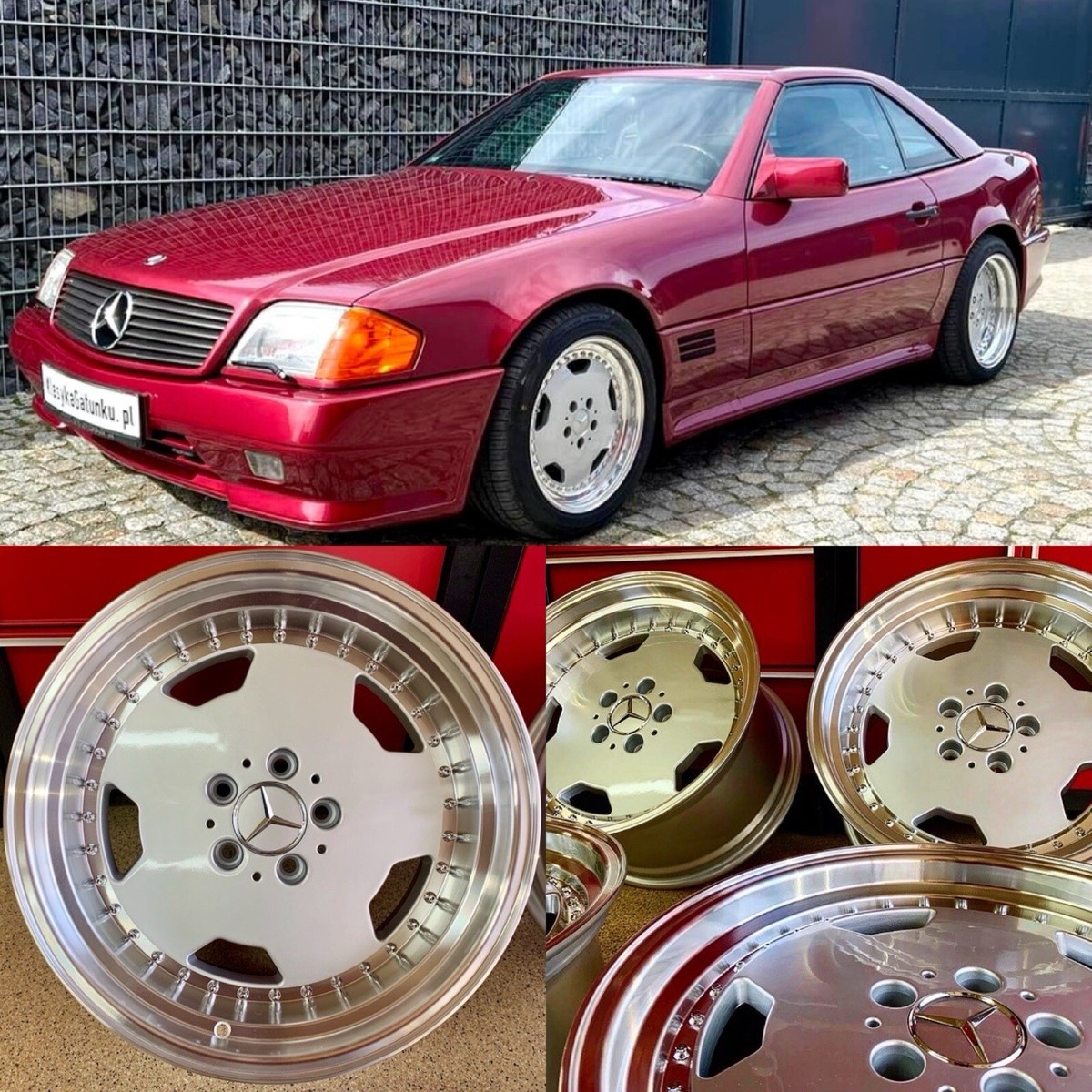 MERCEDES BENZ DEEP DISH 18 INCH RIMS WHEELS SET4 NEW Fits 1990