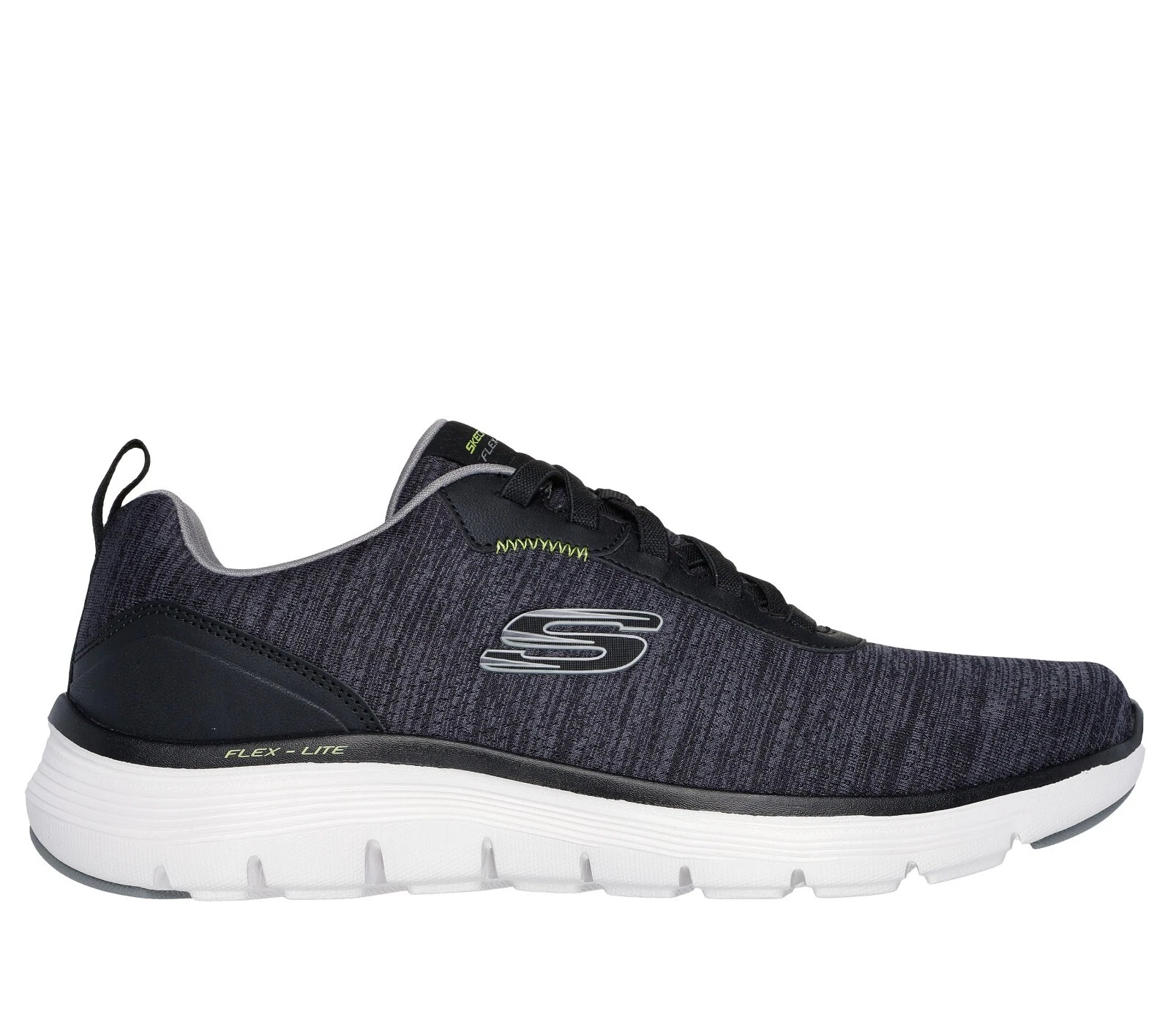 Skechers Shoes Sport Men's Black Wide Fit Mesh Memory Foam Comfort Casual 232823