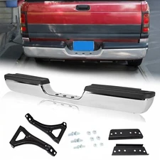 For 1994-2002 Dodge Ram 1500 2500 3500 Pickup Chrome Steel Rear Bumper Assembly