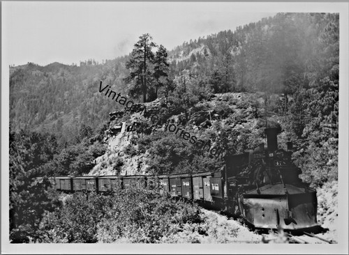 Vintage Rio Grande Railroad 478 Steam Locomotive 5"x7" Real Photo T2-527