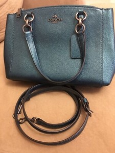 teal coach purse
